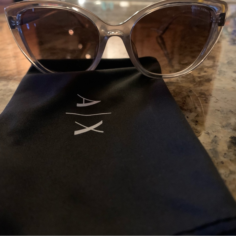 Armani Exchange AX4111SU Women's Sunglasses in smoke brown